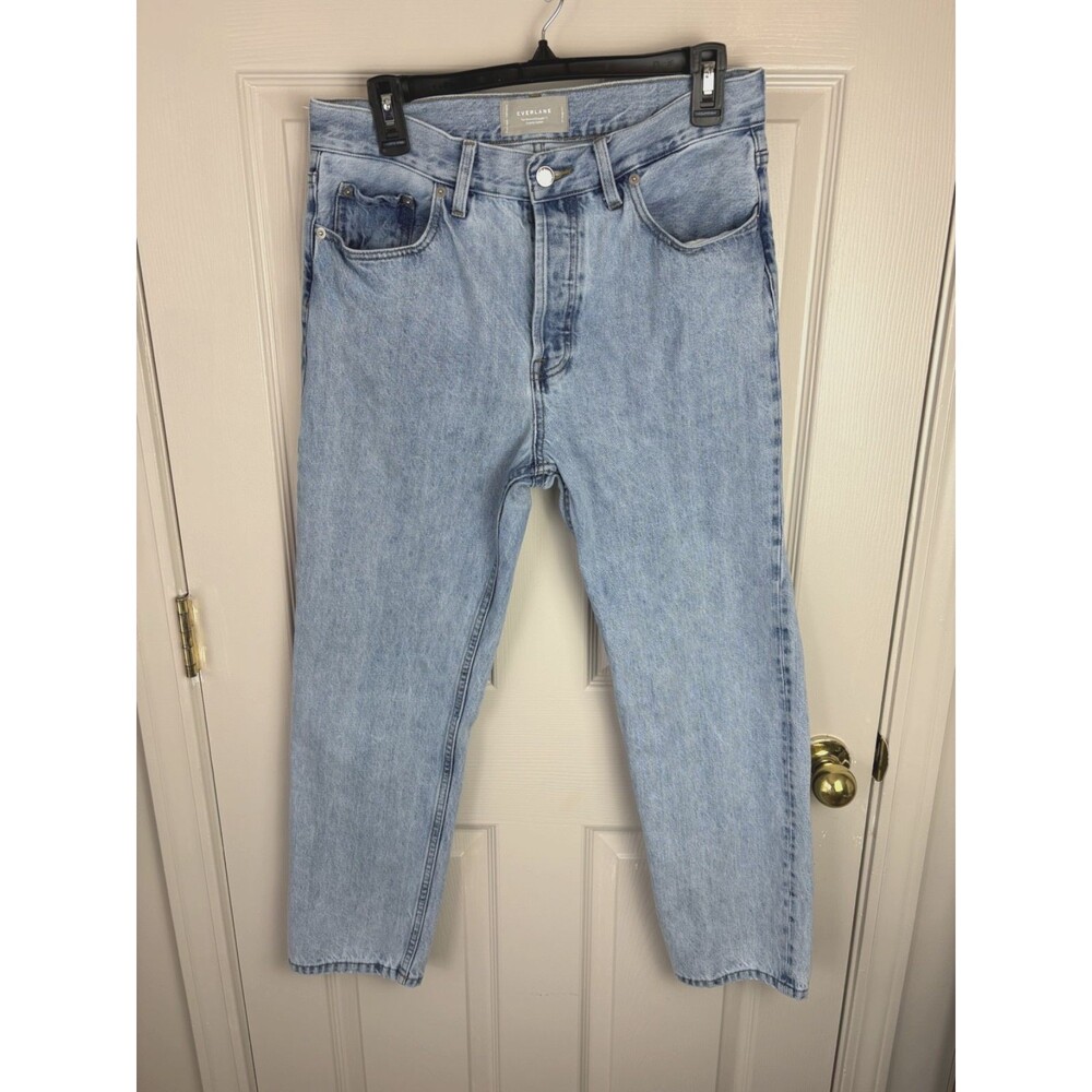 Everlane Light Wash Denim Jean The Relaxed Straight Fit Organic Cotton SZ 27 140